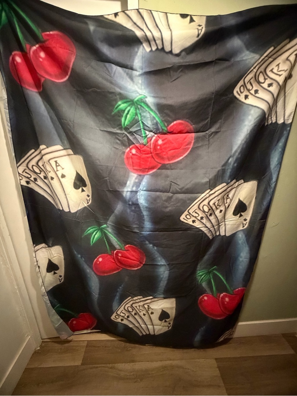 Black Cherry & Playing Cards tapestry